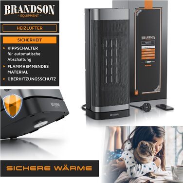 Обігрівач з WiFi-вентилятором - Дистанційне керування - Лауреат нагород - 2000 Вт - Енергозберігаючий, тихий еко-режим - Керування WiFi через додаток - Коливання - Підходить для ванної кімнати, вітальні, офісу, дитячої кімнати B з WiFi