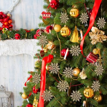 Сніжинки різдвяні прикраси для ялинки 24 шт Naler