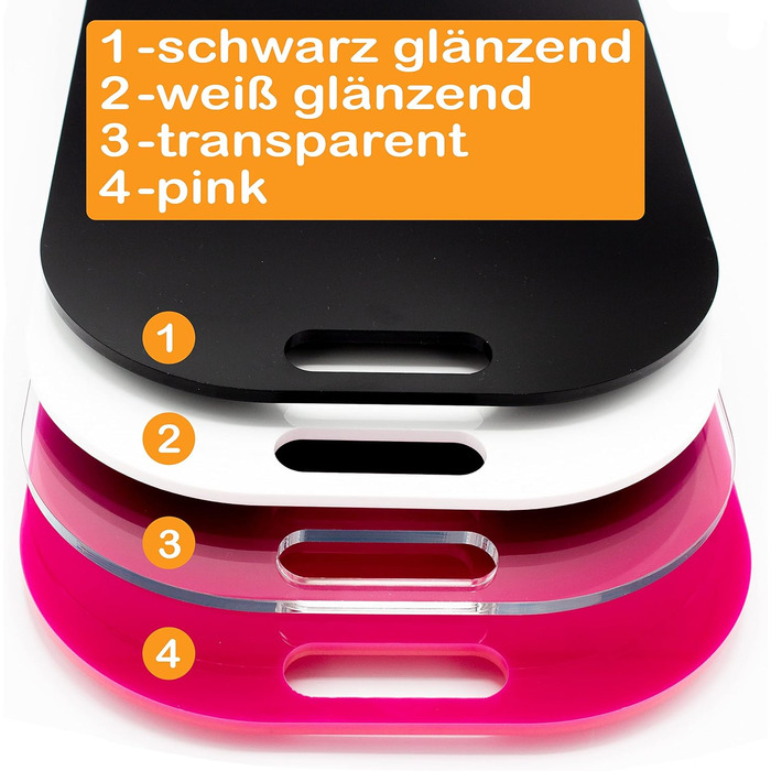 Акрилова розсувна дошка для Bosch Cookit та багатьох інших кухонних приладів чорний 46x23см високоякісні тефлонові планери для легкого пересування та гумові ніжки для міцної стійки Зроблено в Німеччині глянцевий чорний