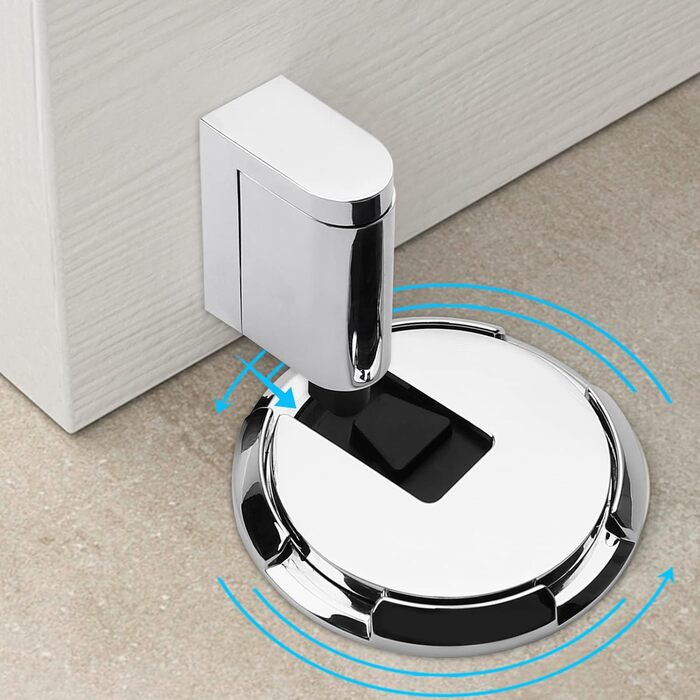 Дверний обмежувач підлоговий Самоклеючий важкий тримач для дверей Дверний обмежувач без свердління Регульований по висоті буфер дл