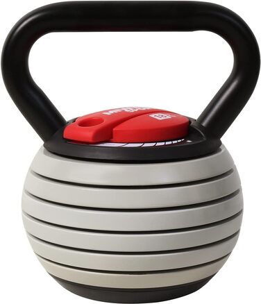 Регульована гиря Miweba Sports KB300 (3.4-18.0 кг), світло-сіра
