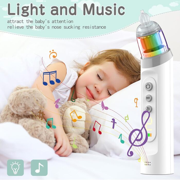 Електричний назальний аспіратор Unipampa, назальний аспіратор-пилосос Baby, електричний назальний аспіратор із 5 рівнями всмоктува