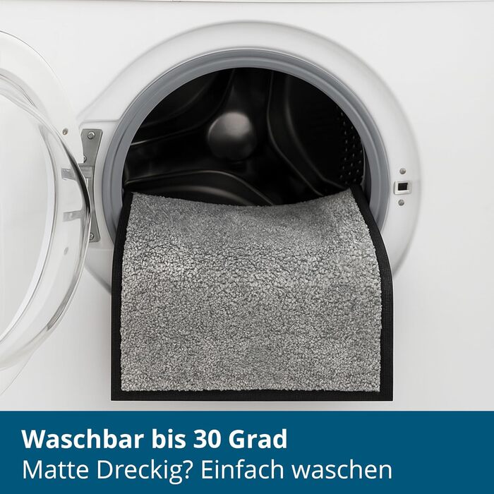 Дизайнерський килимок для дверей CIAO Мийний та нековзний килимок для бруду Сучасний килимок для дверей з фіолетовим написом для використання всередині та зовні приміщень, 40 x 60 см (прямокутний)