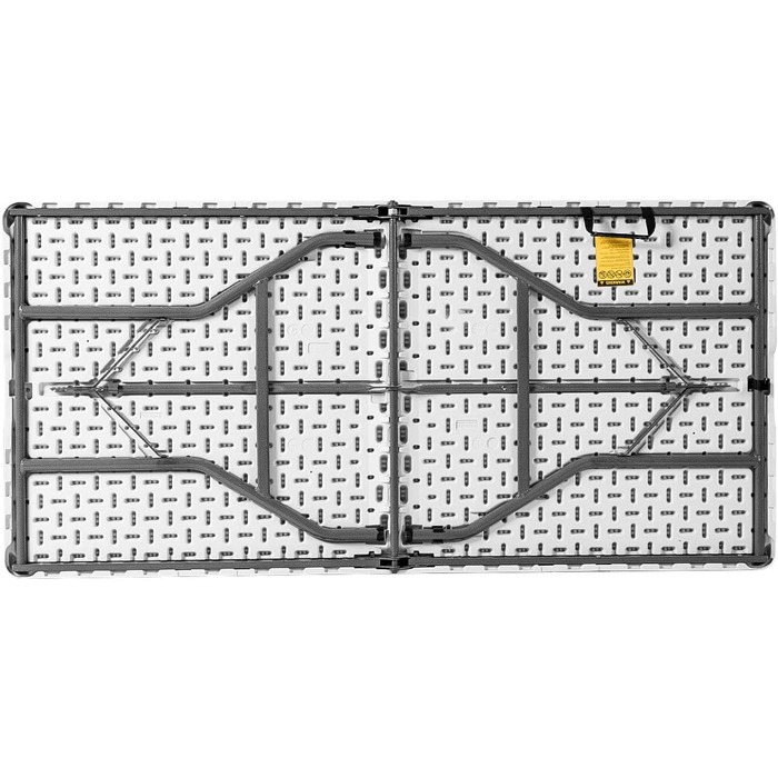 Складаний фуршетний стіл COSTWAY 153x74 см, розкладний стіл з ручкою для перенесення, стіл для вечірок, пластиковий кемпінговий стіл, садовий стіл для саду, тераси та балкону