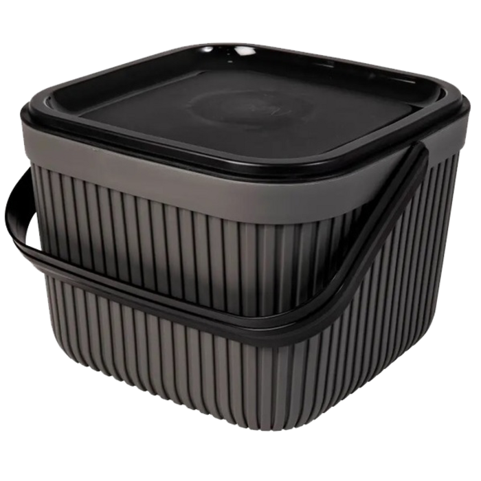 Кошик Herevin Grey з ручкою та кришкою 7 л (161199-012) (7023426)