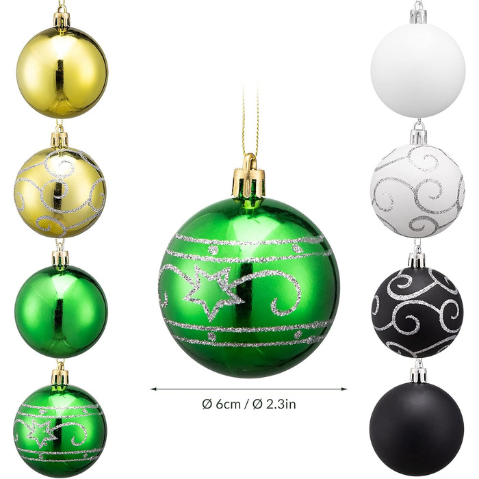 Різдвяні кульки набір із 48 предметів Casaria