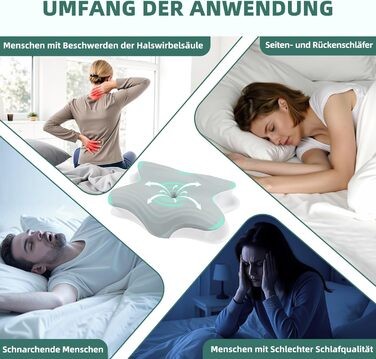 Подушка для сну на боці, подушка для шиї, подушка для голови, подушка з піни з ефектом пам&39яті, подушка для підтримки шиї, подушка для сну на спині, животі та на боці