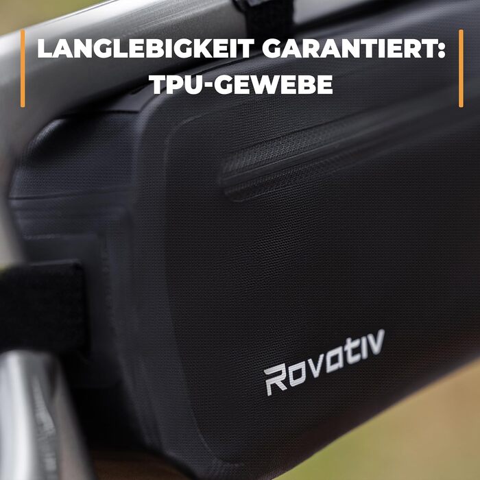Сумка для рами Rovativ Bikepacking 46 см 100 водонепроникна - Велосипедна сумка для гравійних велосипедів та ультрасайклінгу 3,5 л 46 см