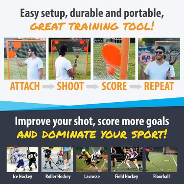 Магнітні мішені для хокею та лакросу Top Shelf Targets для снайперів, 20,3 см, 4 шт. и