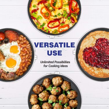 Електрична млинниця та млинниця StarBlue, 30,5 см, з безкоштовною електронною книгою рецептів та дерев'яною лопаткою 220 240 В, 50/60 Гц, 1000 Вт, вилка Великобританії, адаптер Європа в комплекті