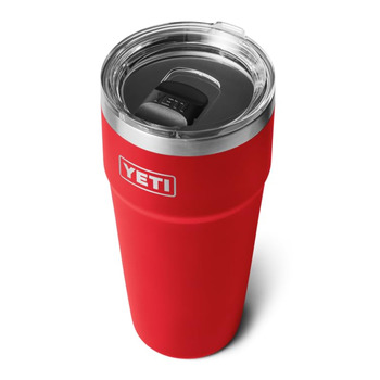Стаканчик YETI Rambler об&39ємом 887 мл (30 унцій) зі знімною кришкою MagSlider, термокружка з нержавіючої сталі, вакуумна ізоляція рятувальний червоний