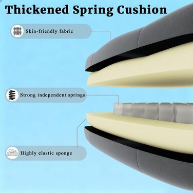 Ергономічне ігрове крісло з пружинним каркасом кишенькового типу та підставкою для ніг, ігрове крісло з регульованою поперековою опорою, дихаюче комп&39ютерне крісло до 150 кг, ігрове крісло з подушкою для шиї (світло-сіре)