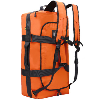 Чоловіча спортивна сумка MIER, водостійка дорожня сумка, великий міцний трансформований спортивний рюкзак з ремінцями для рюкзака та відділенням для взуття для спортзалу, спорту, подорожей, сумка для речей, 60 л/90 л помаранчевого кольору 60 л