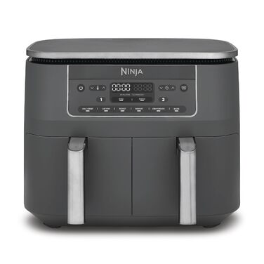 Цифрова аерофритюрниця Ninja Dual Zone, 7,6 л, 6-в-1, металік