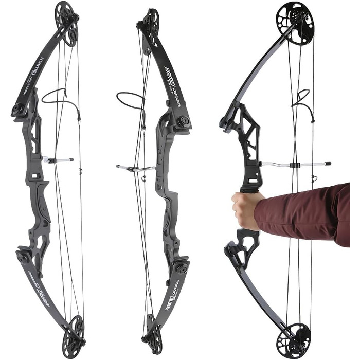 Набір складеного лука для стрільби з лука – мисливський регульований лук 19,5–30 дюймів, до 260 fps, з аксесуарами для дорослих, тренувань та стрільби на відкритому повітрі