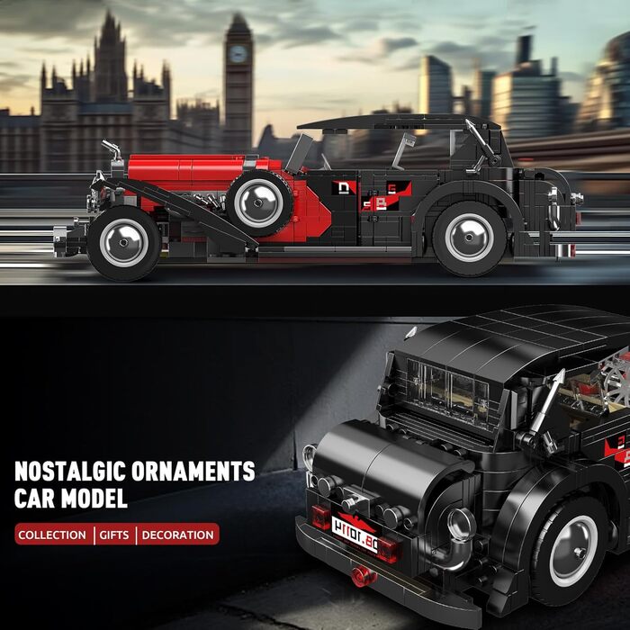 Високотехнологічна модель автомобіля, дитяча розвиваюча іграшка, подарунок на день народження для дітей, 10114 Technic Vintage Mod