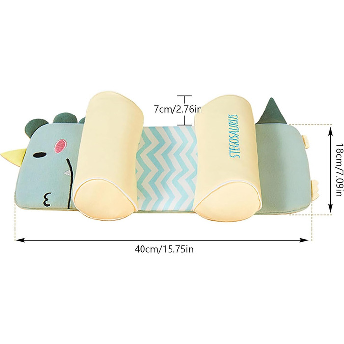 Універсальна ергономічна подушка 42x17 см для сну на боці, спині та животі з функцією антискочування, охолоджувальна, дихаюча, рожева подушка для сну з підтримкою шиї (зелена)