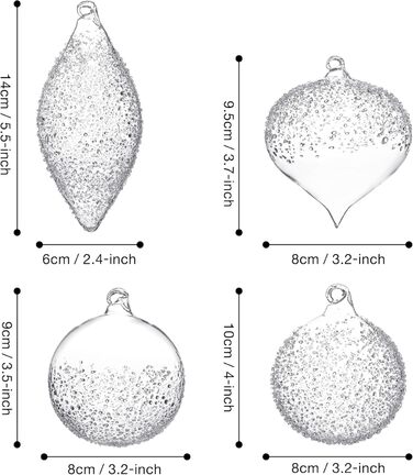 Різдвяні кульки для ялинки 8 шт KI Store