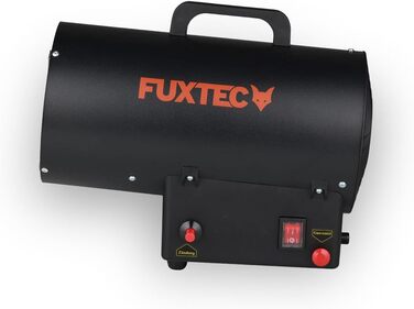 Газовий пропановий обігрівач FUXTEC FX-GH33, потужність 30 кВт, споживання 2,18 кг/год, потік повітря 360C, п&39єзопідпалювання, захист від перегріву, робота від мережі 220240 В, для використання на відкритому повітрі/добре провітрюваних приміщень, 33 кВт