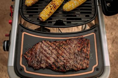 Газовий гриль Weber Traveler/Складана конструкція з колесами, автоматичним блокуванням кришки та термометром кришки, 1 конфорка, ширина 111 см, площа гриля 63 x 34 см, чорний (9010079)