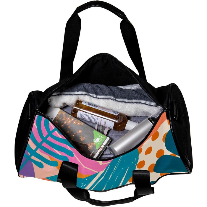 Спортивна сумка, маленька дорожня сумка, сумка для йоги, абстрактне тропічне листя, сумка для фітнесу на відкритому повітрі, ручна поклажа