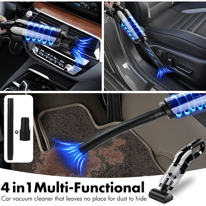 Ручний пилосос LanBlu потужний, 10000Pa міні ручний пилосос автомобіль, багатофункціональний легкий портативний автомобільний пило