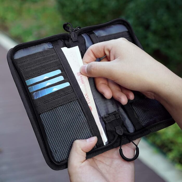 Підсумок-органайзер TACTICAL GEEK EDC, органайзер для гаджетів Molle EDC, багатоцільовий чохол, нейлоновий гаманець, 8 г, чорний