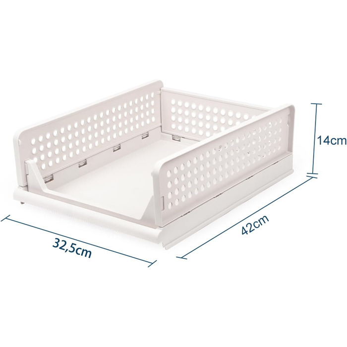Органайзер для гардеробу, штабелюваний набір із 5 предметів, складний органайзер для гардеробу, коробки для зберігання футболок, коробка для зберігання з шухлядами для спальні, кухні, ванної кімнати, білий