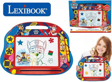 Магнітна дошка для малювання Lexibook Magic Paw Patrol чотирилапий помічник, магнітна дошка для дітей, художня творча іграшка для дівчаток і хлопчиків, ручка і магніти, синій/червоний, CRPA550 Paw Patrol CRPA550