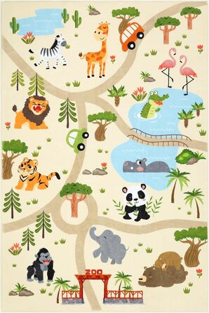 Товстий ігровий килимок дитячий килимок ультра м'який нековзний ігровий килимок, що миється зоопарк тварин дитячий килимок для дів