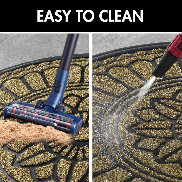 Килимок Mibao 45 x 75 см, нековзний вхідний килимок, міцний килимок, брудозатримуючий килимок з гумовим покриттям для зовнішнього використання, коричневий, 45 x 75 см (прямокутний)