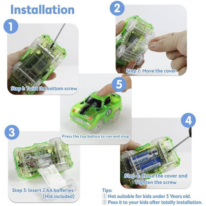 Іграшки від 3 років Автомобіль гоночний трек Машинка іграшка з 240 деталей світлого автомобіля гоночна траса 2 світяться машинки і