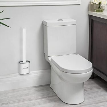 Щітка для туалету силіконова щітка для туалету та контейнер, щітка для туалету з швидковисихаючим тримачем стояча щітка для ванної