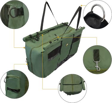 Стропа для зважування XXL Включає засіб для підтримки плавучості, 10-метрову мотузку з маркерним буєм Сумка для зважування Стропа для обважнювачів Сумка для коропа