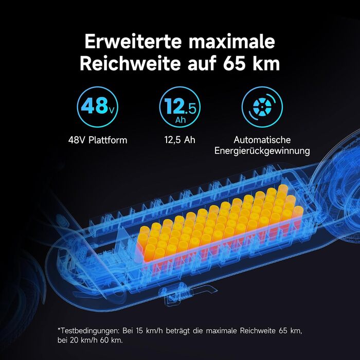 Електричний самокат, дозволений для використання на вулицях, із сертифікацією ABE, 10-дюймові колеса, максимальний запас ходу 65 км Підвіска на чотирьох колесах Складаний, має сертифікат IPX5 та TV, електричний самокат для дорослих, 65i