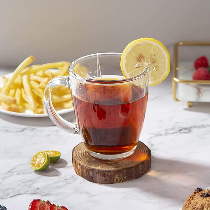 ДИЗАЙНМАЙСТЕР6 шт. , 350 мл - Келихи для латте макіато з ручкою, склянка для кави/чаю, довго зберігають тепло, ідеально підходять