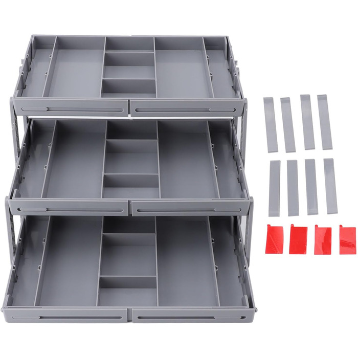 Розширюваний органайзер для столу, універсальне використання, пластиковий футляр для ювелірних виробів, вітрина, складна коробка для зберігання інструментів для макіяжу та аксесуарів для волосся, охайний житловий простір