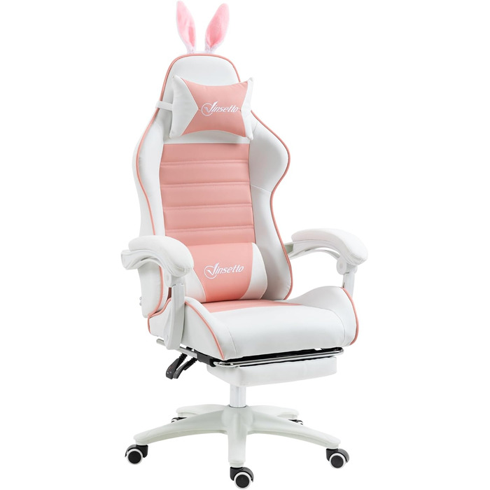 Ігрове крісло Tidyard, ергономічне, регульована поперекова опора, підголівник, підставка для ніг, кут нахилу до 135, 120 кг, для домашнього офісу