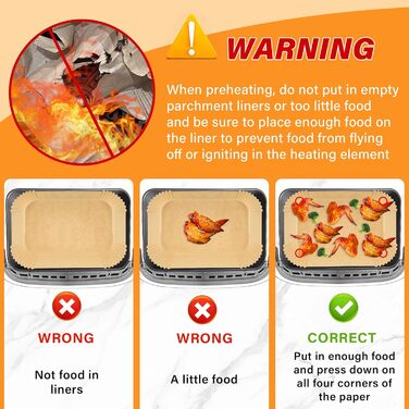 Папір для випічки для мультипечі Ninja Foodi Flexdrawer 10.4 л Air Fryer Af500de, аксесуари Аерофритюрниця для Ninja AF500EU, 180 шт.