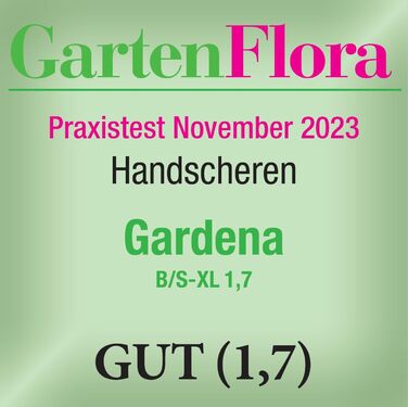 Садові ножиці Gardena B/S XL Ножиці для дерев, безпечні для рослин, з обхідним лезом для гілок та сучків, максимальний діаметр різання 24 мм, безступінчасте відкриття ручки (8905-20) Одинарні