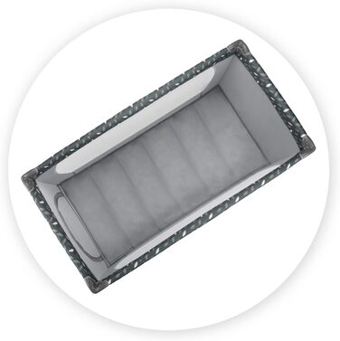 Дитяче ліжечко Momi BELOVE для дітей вагою до 15 кг, Ш65 x Д125 x В78 см (складається 21 x 23 x 80 см), дитяче ліжечко з матрацом, 2 колеса, сумка для транспортування сірого кольору