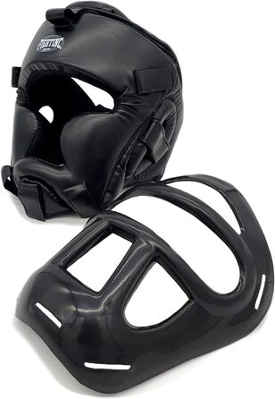 Захист голови, щиток для обличчя, шолом для крав-мага, SV, з сіткою для самооборони, захист обличчя, боксерський шолом, носовий захист, спаринг, чоловіки, жінки, S/M, чорний