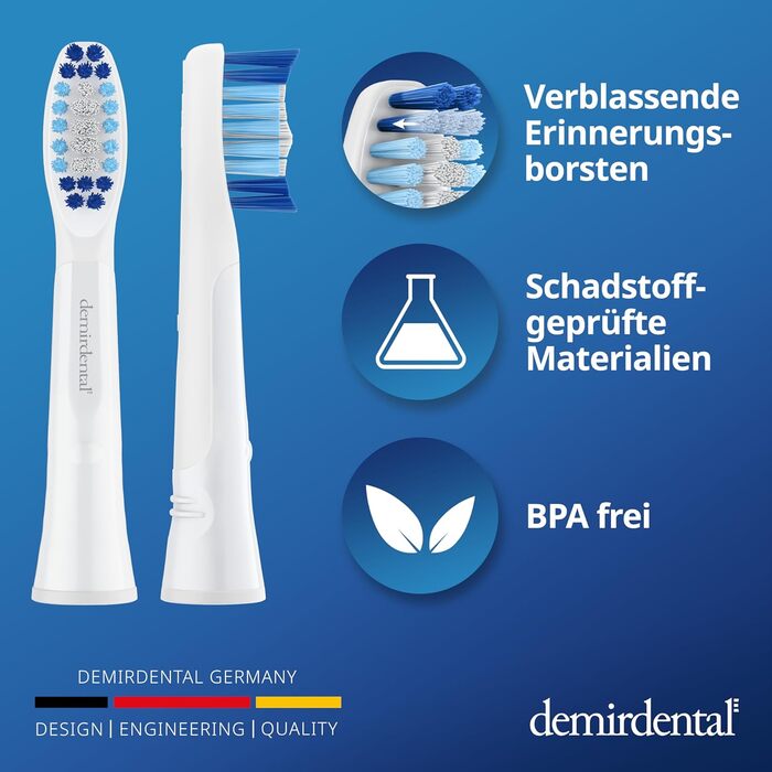 Щітки від demirdental для Oral-B Pulsonic Brushes, Середні щітки, змінні щітки для щоденного прибирання, 10 шт. по 10 шт. (1 упаковка)