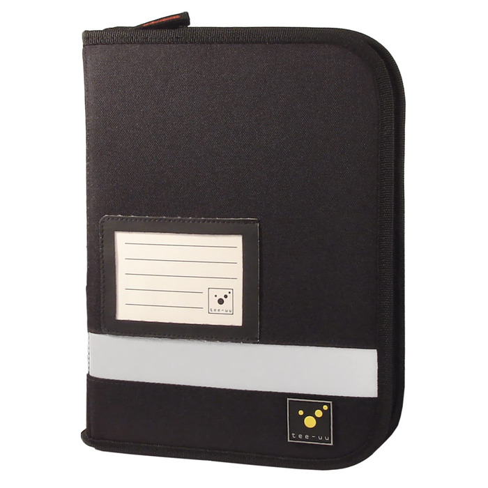 Папка-органайзер для журналів подорожей tee-uu з механізмом кільцевої папки DIN A5, портретна (червоно-чорна) (чорна)