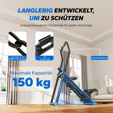 Степер для сходів MERACH 2025 Pro, Stairmaster для дому з регульованими 3 рівнями опору, складний кардіо-степер Stairmaster з регульованими ручками для фітнес-обладнання для домашнього офісу, чорний