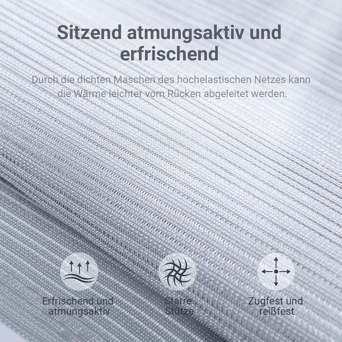 Ергономічне офісне крісло Storeo Imp, до 200 кг, сітка, сірий