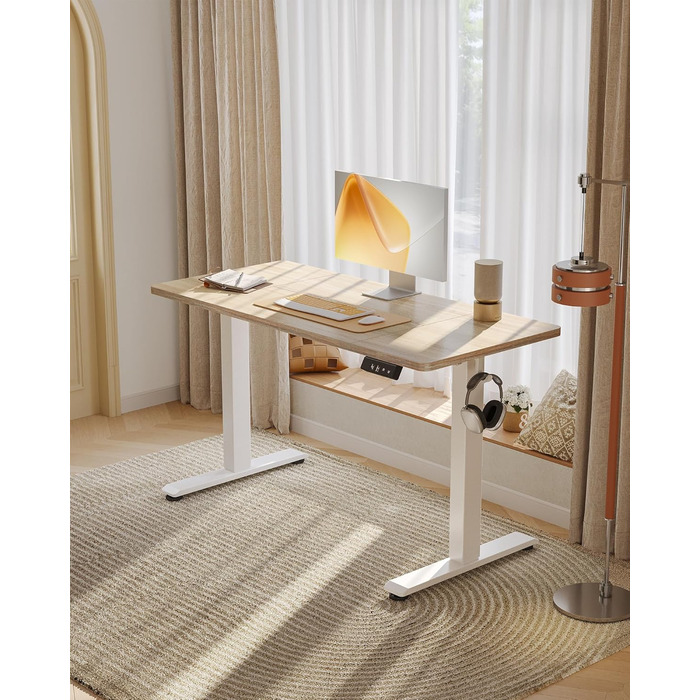 Письмовий стіл з регульованою висотою 12060 см, Електричне регулювання висоти, Стіл для роботи сидячи/стоячи з 2 функціями пам&39яті, Комп&39ютерний стіл, Клен 120 x 60 см Клен