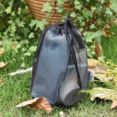 Чорна сітчаста сумка Нейлоновий мішок Міцна сітчаста сумка на шнурках Маленька дорожня сумка для укладання Сітчаста сумка для збер