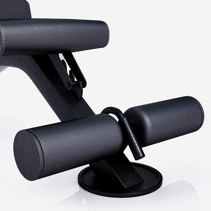 Силова лава GORILLA SPORTS - 8-позиційна спинка та 3-позиційне регульоване сидіння, 156x5114 см, вантажопідйомність до 400 кг, багатофункціональна, з опорою для ніг - похила лава, лава з нахилом, плоска лава, тренувальна лава