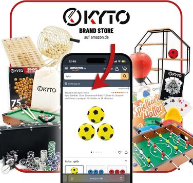 М&39який м&39яч Kyto 3X, 12 або 20 см, жовтий, червоний, синій, пінопластовий м&39яч, дитячий м&39який футбольний м&39яч, 20 см, червоний